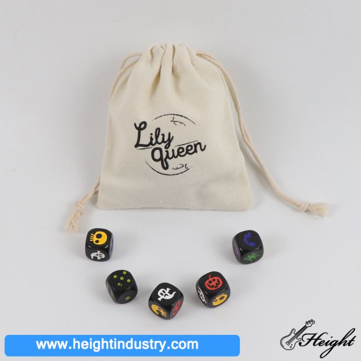 Drawstring Cotton Dice Bag